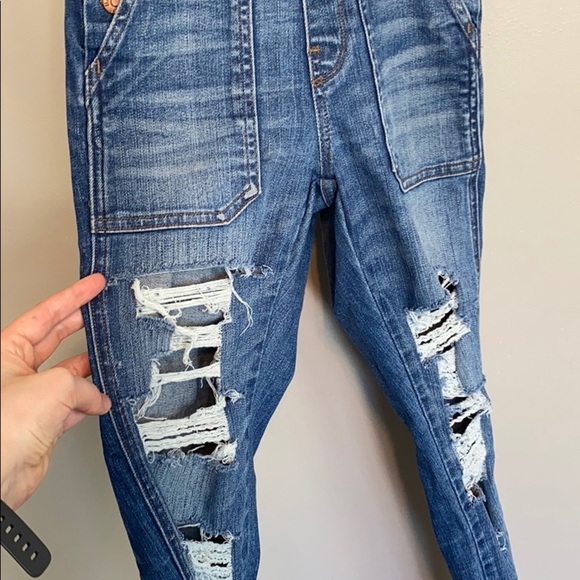 Madewell Adrian Distressed Jean Skinny Fit Overalls Size XXS - Picture 10 of 14